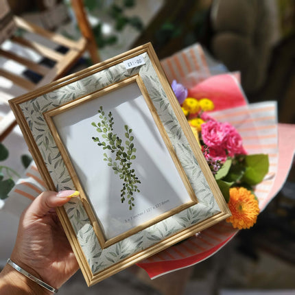 Olive Leaf Photo Frame - Natural Wood Finish - 7x5 Frame for Boho Memories7x5 FramesBoho Photo
