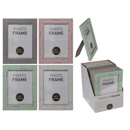 Pastel-Coloured Plastic Photo Frame 7x5"Boho Photo