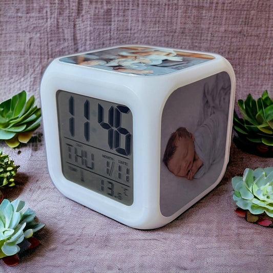 Personalised Colour Changing Alarm ClockAlarm ClockBoho Photo