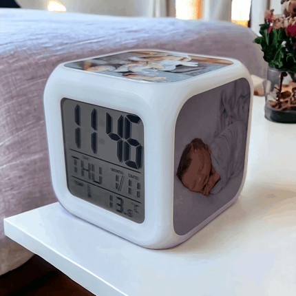 Personalised Colour Changing Alarm ClockAlarm ClockBoho Photo