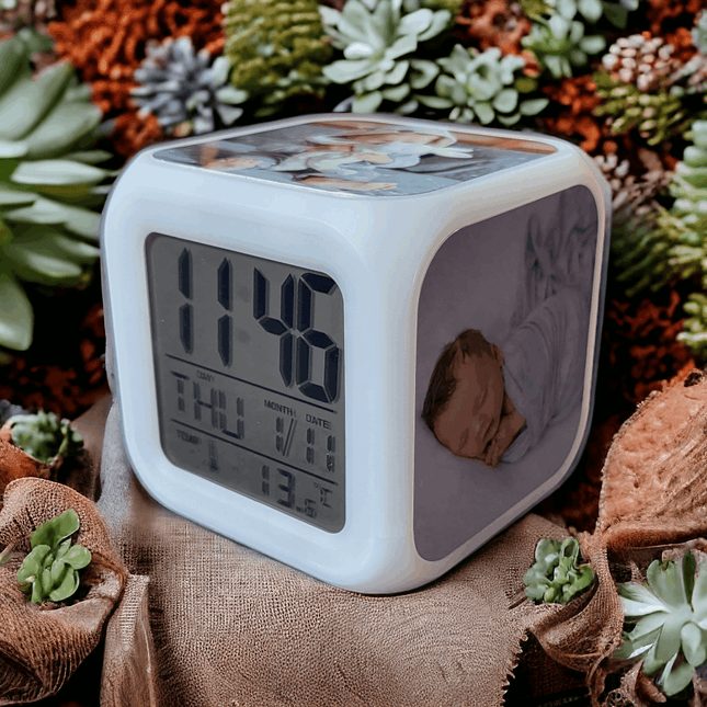 Personalised Colour Changing Alarm ClockAlarm ClockBoho Photo