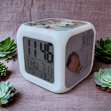 Personalised Colour Changing Alarm ClockAlarm ClockBoho Photo