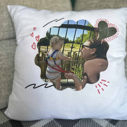Personalised Photo Cushion - Heart DesignPhoto GiftsBoho Photo