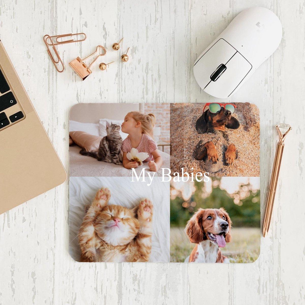 Photo Collage Mouse Mat (text optional)Mouse PadBoho Photo