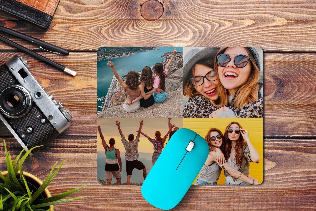 Photo Collage Mouse Mat (text optional)Mouse PadBoho Photo