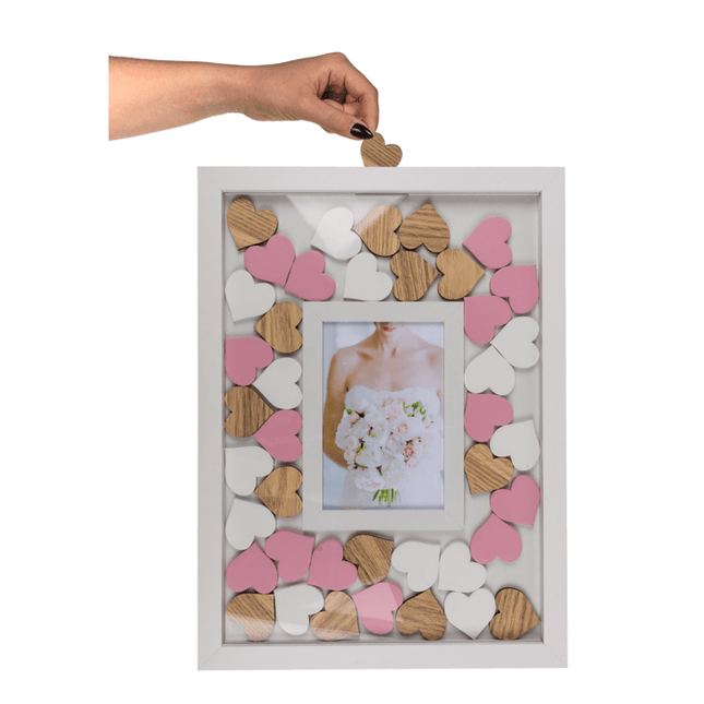 Photo Frame - Wedding Guest Book with heartsFramesBoho Photo