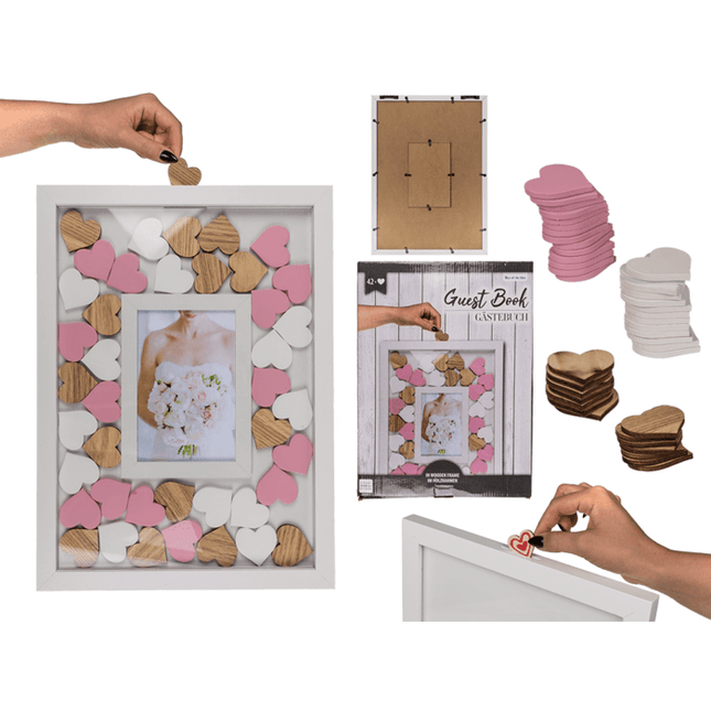 Photo Frame - Wedding Guest Book with heartsFramesBoho Photo