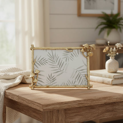 Photo Frame with Gold Mushrooms Landscape6x4 FrameBoho Photo