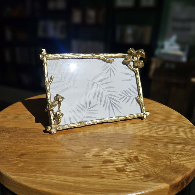 Photo Frame with Gold Mushrooms Landscape6x4 FrameBoho Photo