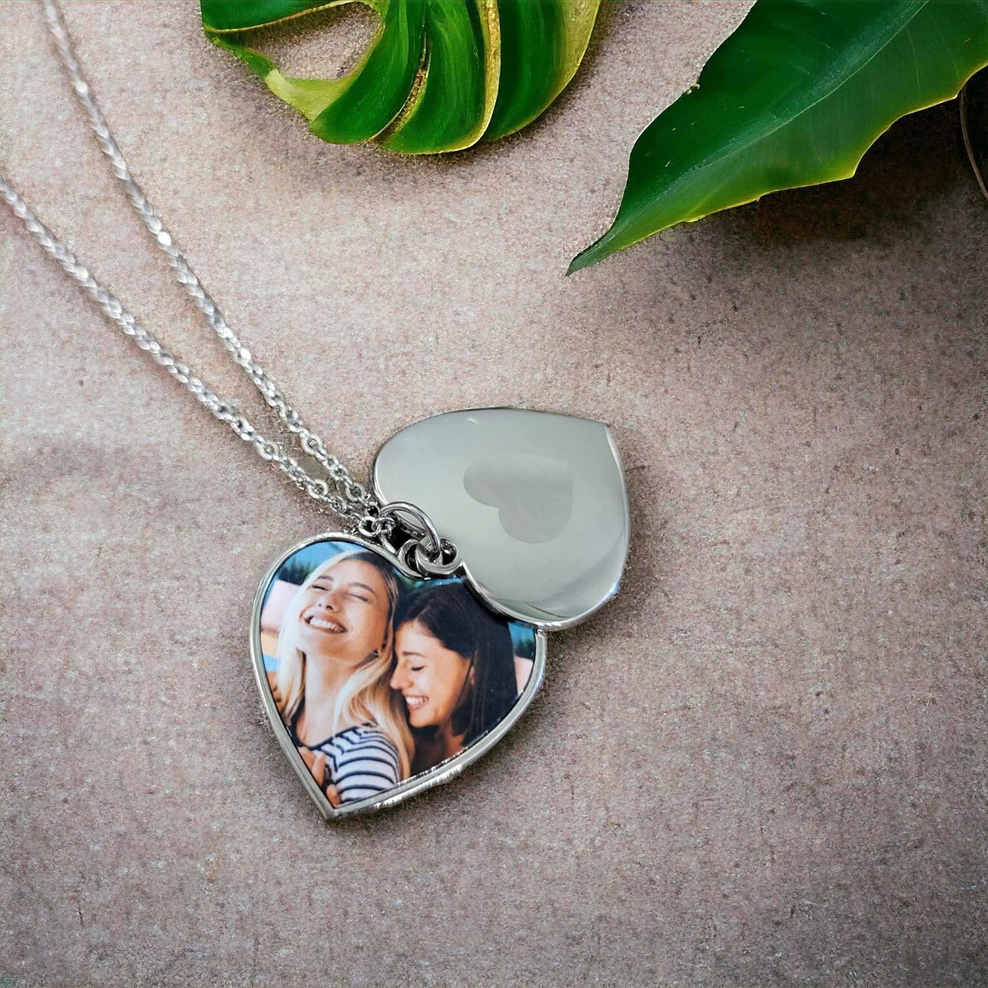 Photo Locket - Heart Necklace - Boho Photo