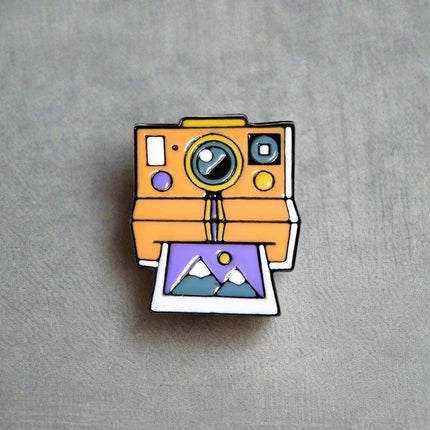 Polaroid Camera Pin Badge Brooch - Boho Photo