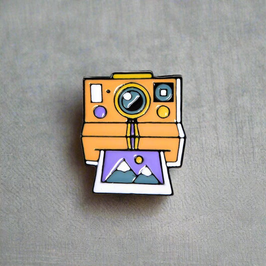 Polaroid Camera Pin Badge BroochBoho Photo