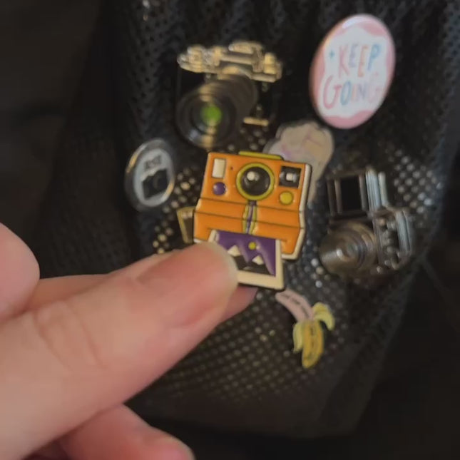 Polaroid Camera Pin Badge Brooch