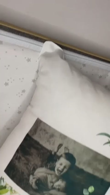 Personalised Photo Cushion - Botanical design