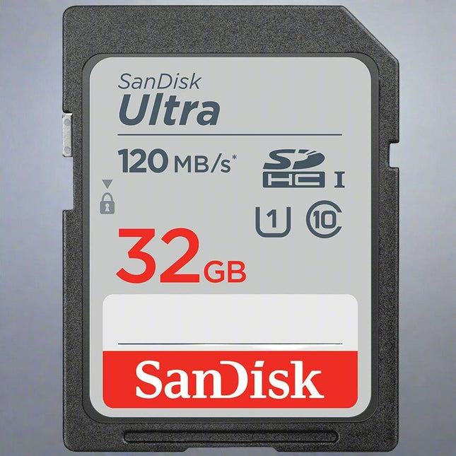 SanDisk Ultra 32GB SDHC Class 10 UHS - I SD Memory Card for Camera 120 MB/sBoho Photo