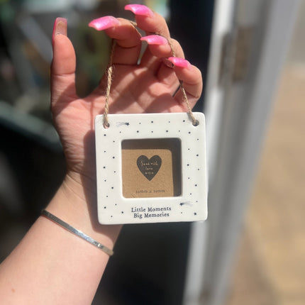 Send With Love 'Little Moments' Mini Ceramic Photo FrameMini Hanging FramesBoho Photo
