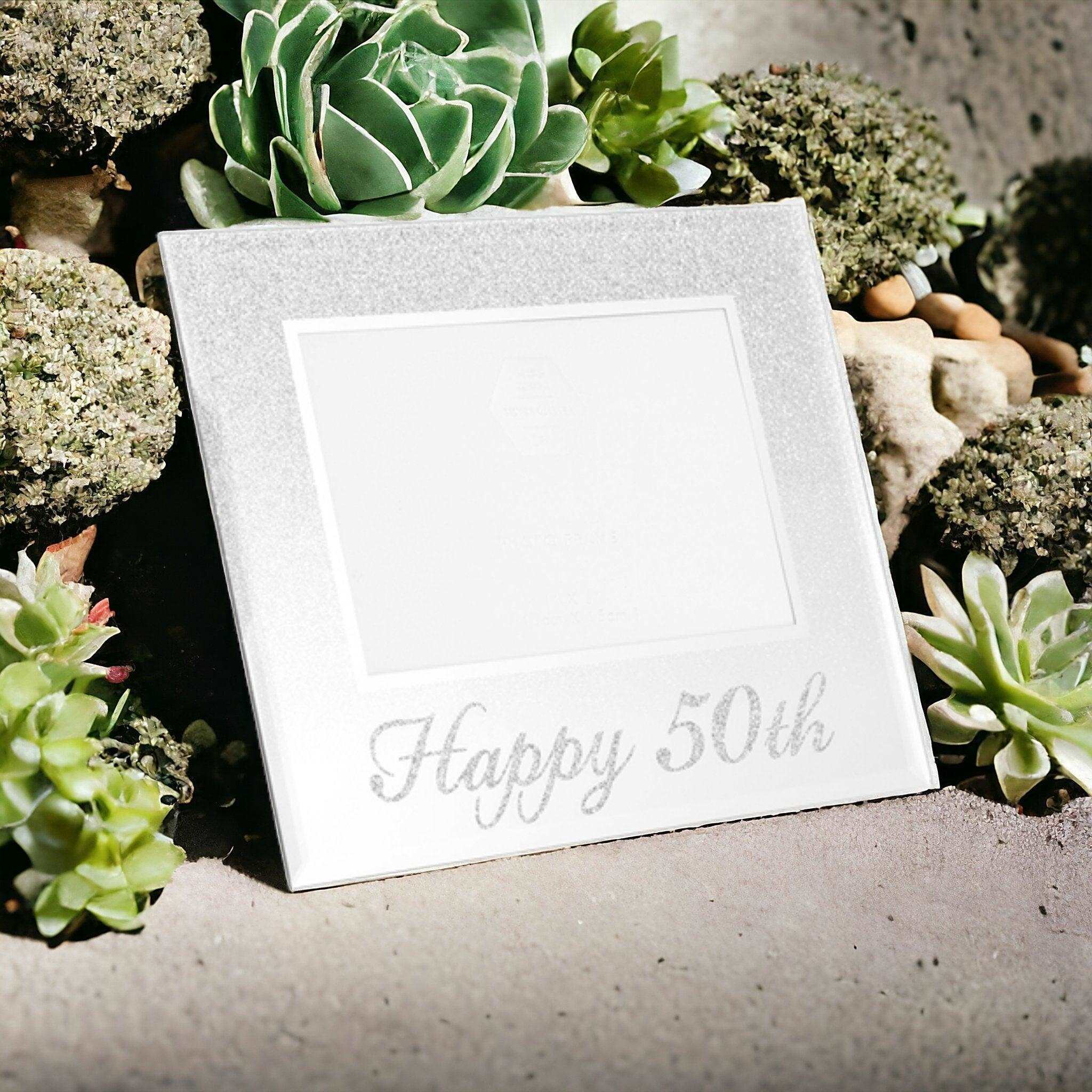 Silver Glitter Milestone Frame - 21st, 30th, 50th, 60th – Boho Photo