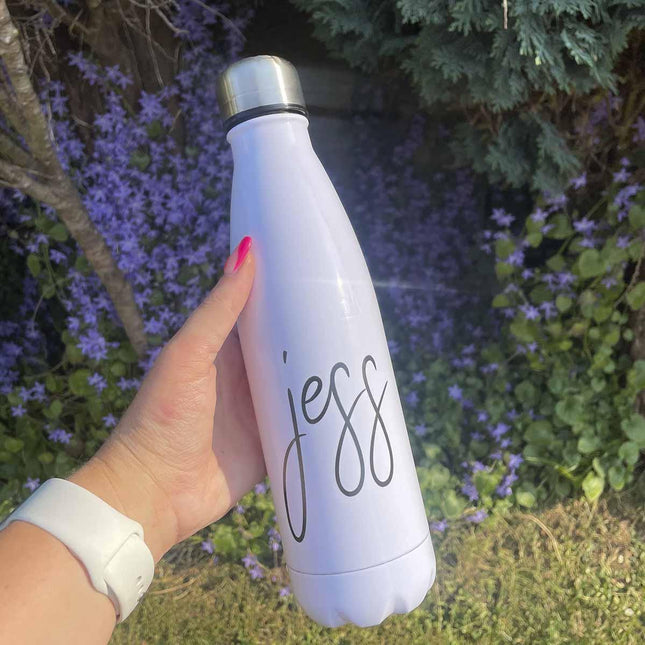 Simple Personalised Name/ Message - Water BottlePhoto GiftsBoho Photo