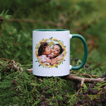 Sunflower Mum - Personalised Photo Mug - Boho Photo