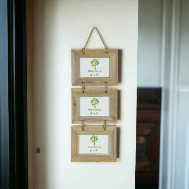 Triple Driftwood Photo Frame - 7x5in (18x13cm)FramesBoho Photo