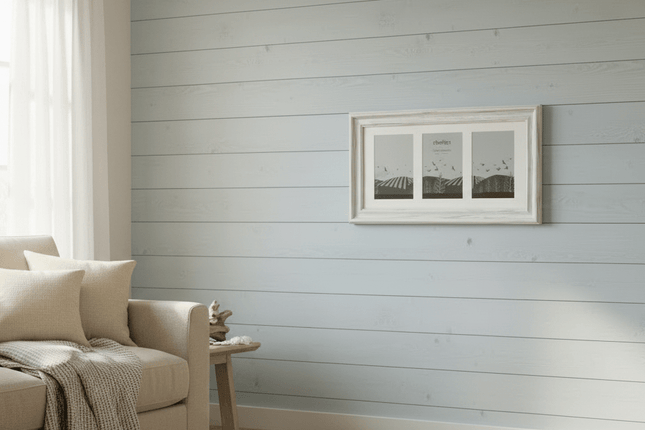 Whitewash Photo Frame - 3 ApertureMulti Aperture FrameBoho Photo