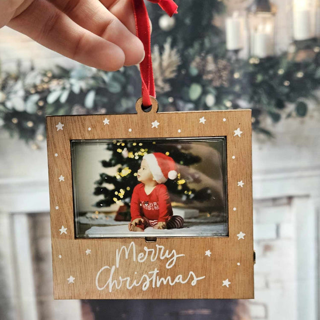Wooden Christmas Tree Decoration - With PhotoSeasonal & AccessoriesBoho Photo