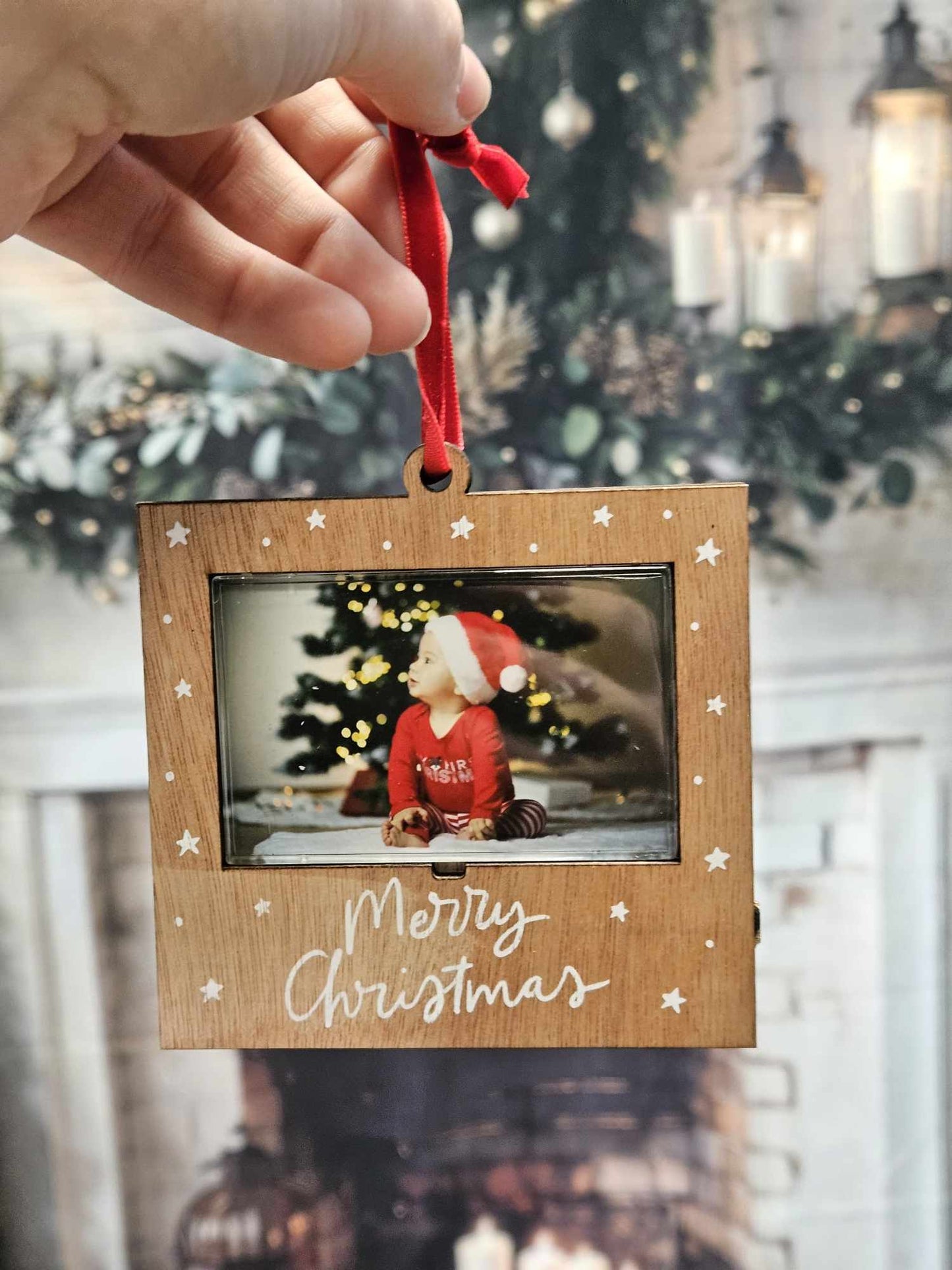 Wooden Christmas Tree Decoration - With PhotoSeasonal & AccessoriesBoho Photo