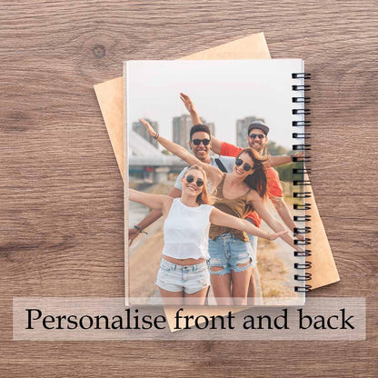 A5 Personalised Refillablel Notebook - Text Optional - Boho Photo