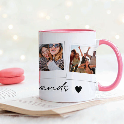 Best Friends Polaroid - Personalised Photo Mug - Boho Photo