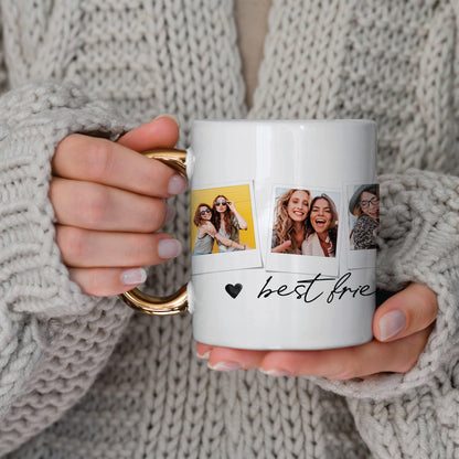 Best Friends Polaroid - Personalised Photo Mug - Boho Photo