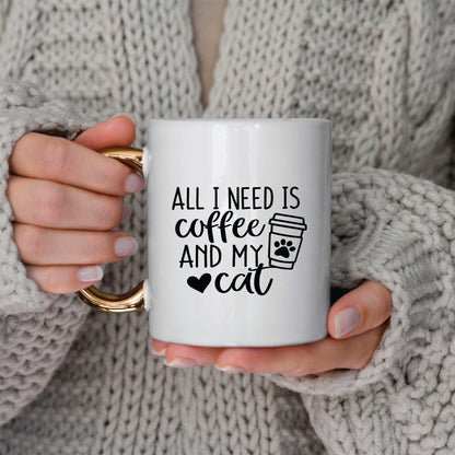 Cat & Coffee - Personalised Photo Mug - Boho Photo