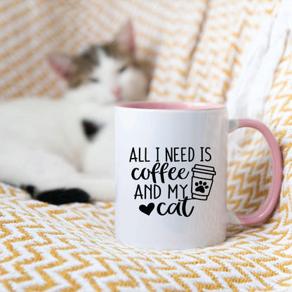 Cat & Coffee - Personalised Photo Mug - Boho Photo