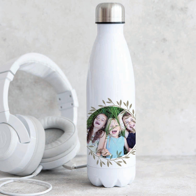 Circle Leaf - Personalised Reusable Water Bottle - Boho Photo