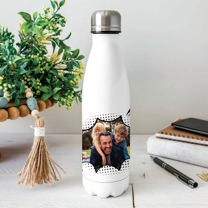 Comic Personalised Photo Gift - Water Bottle - Boho Photo