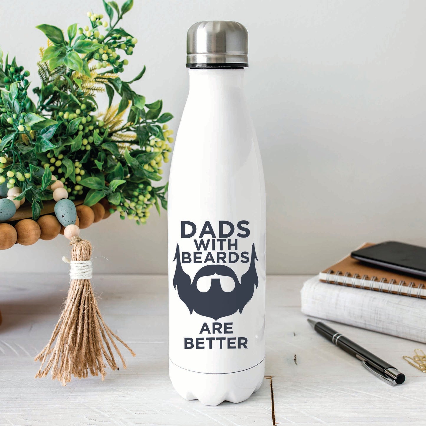 Dads with Beards Gift - Water BottleBoho Photo