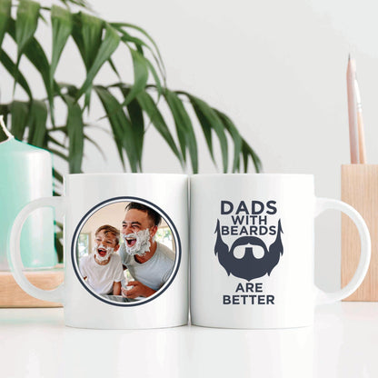 Dads with Beards - Personalised Photo Mug - Boho Photo