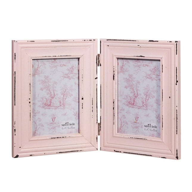 Delilah Double Photo Frame Pink - 4x6in (10x15cm) - Boho Photo