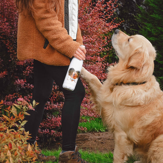 Dog & Bone Personalised Photo Gift - Water BottleBoho Photo