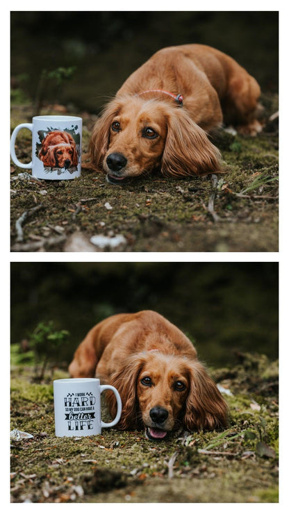 Dog Work - Personalised Photo Mug - Boho Photo