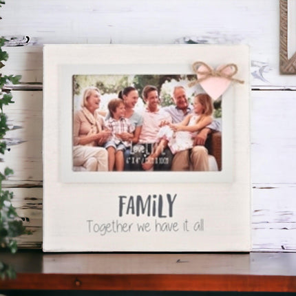 Family Heart Photo Frame - 4x6in (10x15cm) - Boho Photo