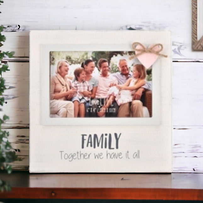 Family Heart Photo Frame - 4x6in (10x15cm) - Boho Photo