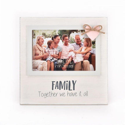 Family Heart Photo Frame - 4x6in (10x15cm) - Boho Photo