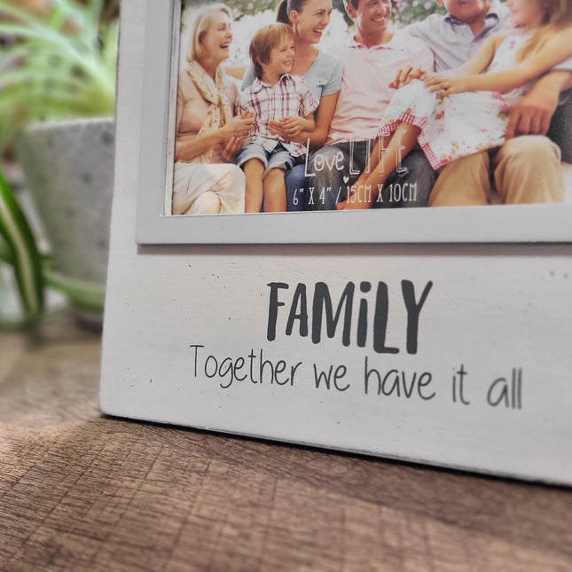 Family Heart Photo Frame - 4x6in (10x15cm) - Boho Photo