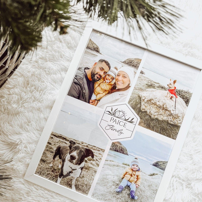 Family Poster - 12x16in (30x40cm) - 4 images - Boho Photo