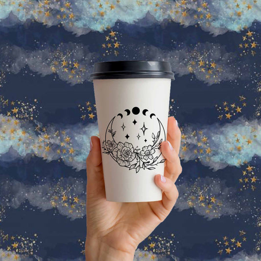 Flower Moon - Personalised Travel MugTravel Coffee MugBoho Photo