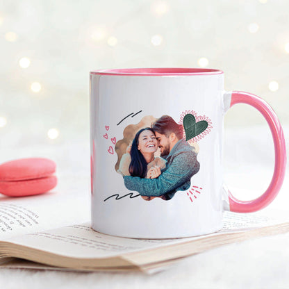 Hearts - Personalised Photo Mug - Boho Photo