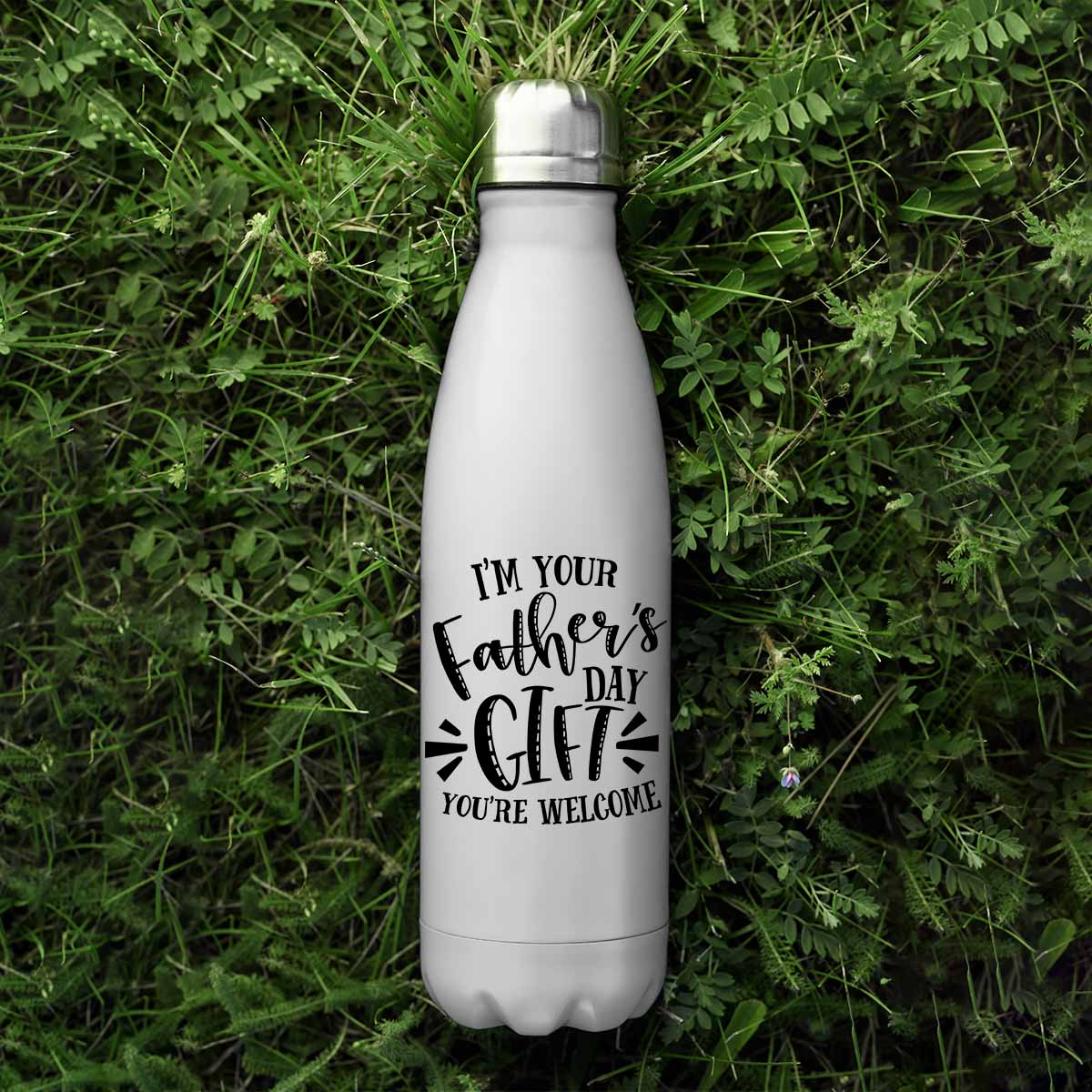 I'm your father's day gift - Personalised Water BottleBoho Photo