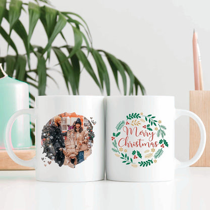 Merry Christmas - Personalised Photo Mug - Boho Photo