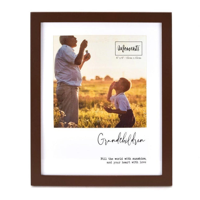 Moments Photo Frame - Grandchildren - 6x6in (15x15cm) - Boho Photo