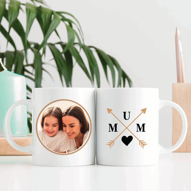 Mum Arrows - Personalised Photo Mug - Boho Photo
